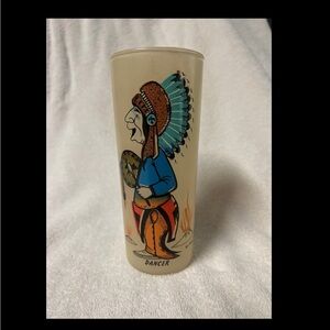 Vintage Native American Dancer Glass